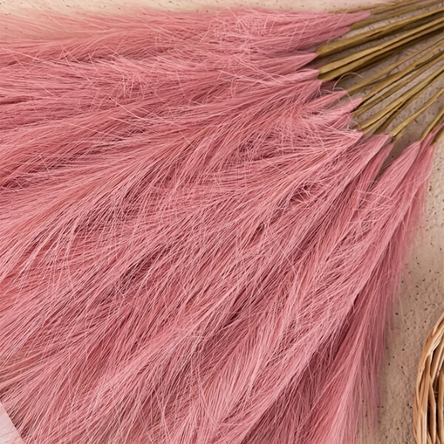 หญ้าเทียม10ชิ้นขนนกเทียมเทียมอ - Pampas Grass Decor บทวิจารณ์และราคา