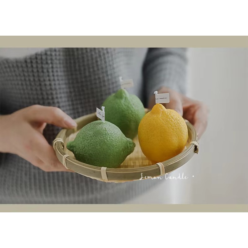 เทียนหอมรูปเลมอนตกแต่งบ้าน ของ - Home Decor Handmade บทวิจารณ์และราคา