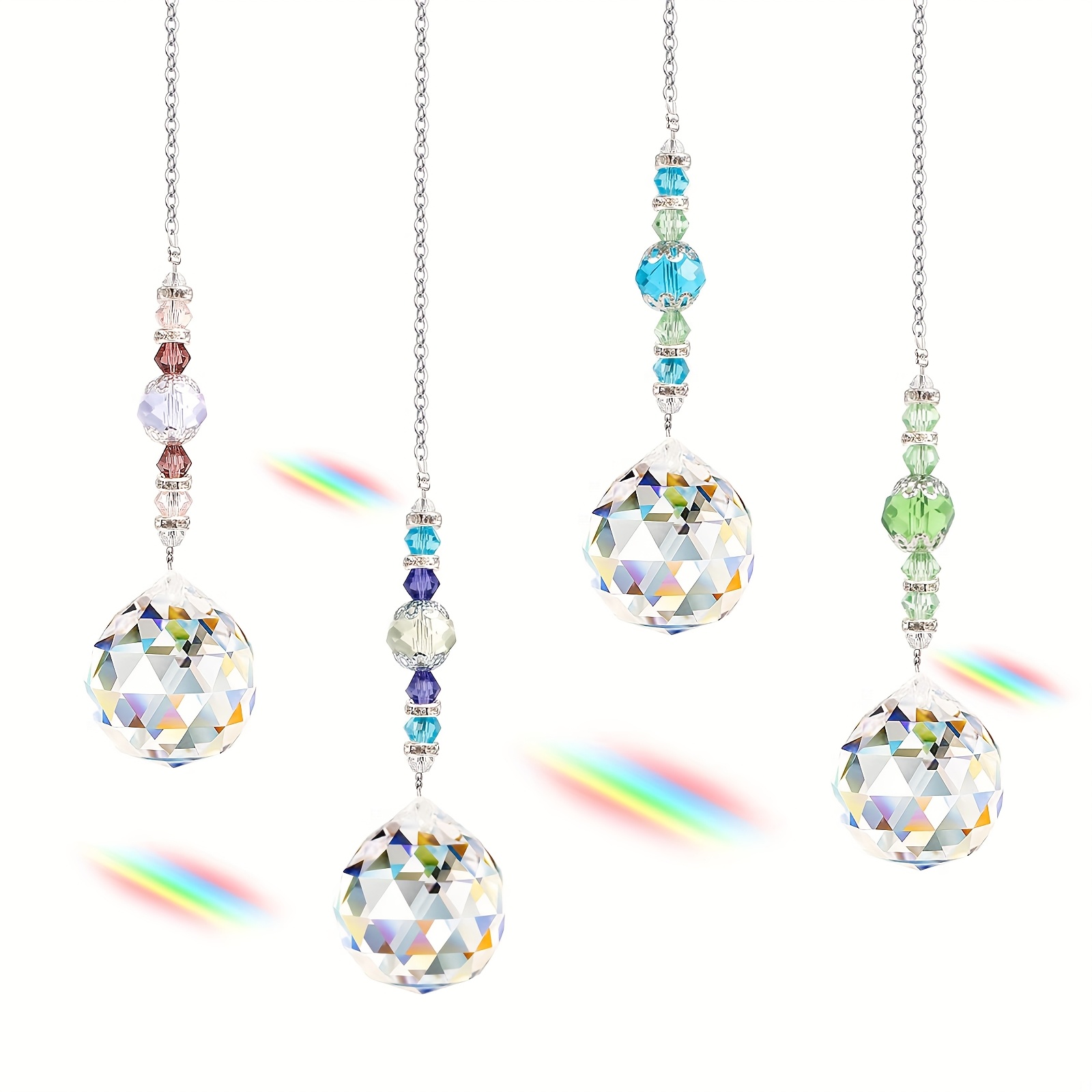 4 ชิ้นหน้าต่างคริสตัล Suncatch - Crystal Sun Catcher บทวิจารณ์และราคา