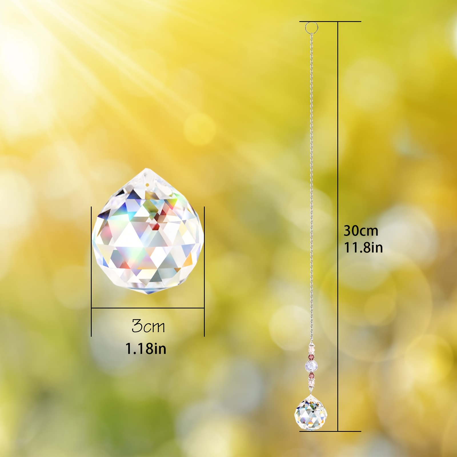 4 ชิ้นหน้าต่างคริสตัล Suncatch - Crystal Sun Catcher บทวิจารณ์และราคา
