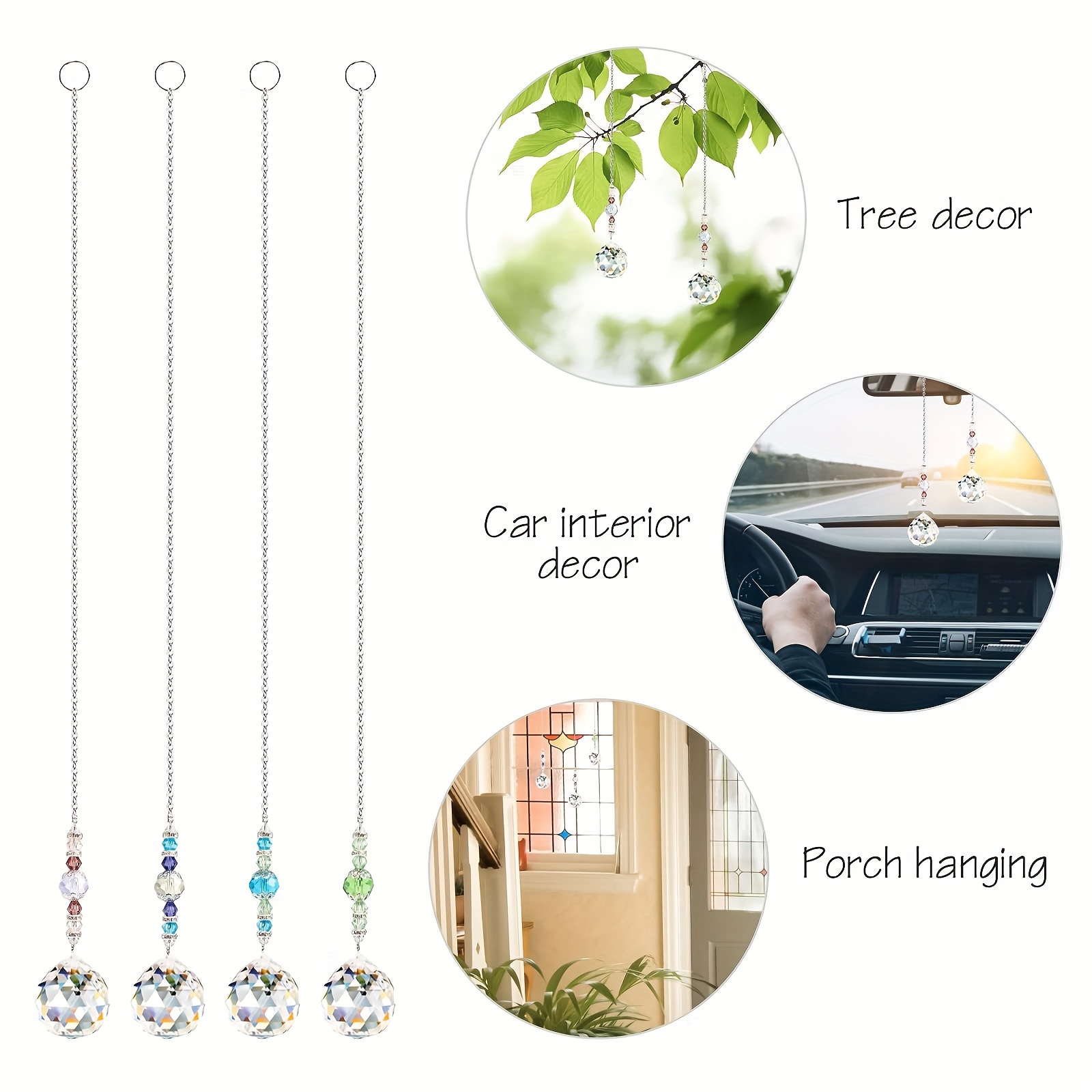 4 ชิ้นหน้าต่างคริสตัล Suncatch - Crystal Sun Catcher บทวิจารณ์และราคา