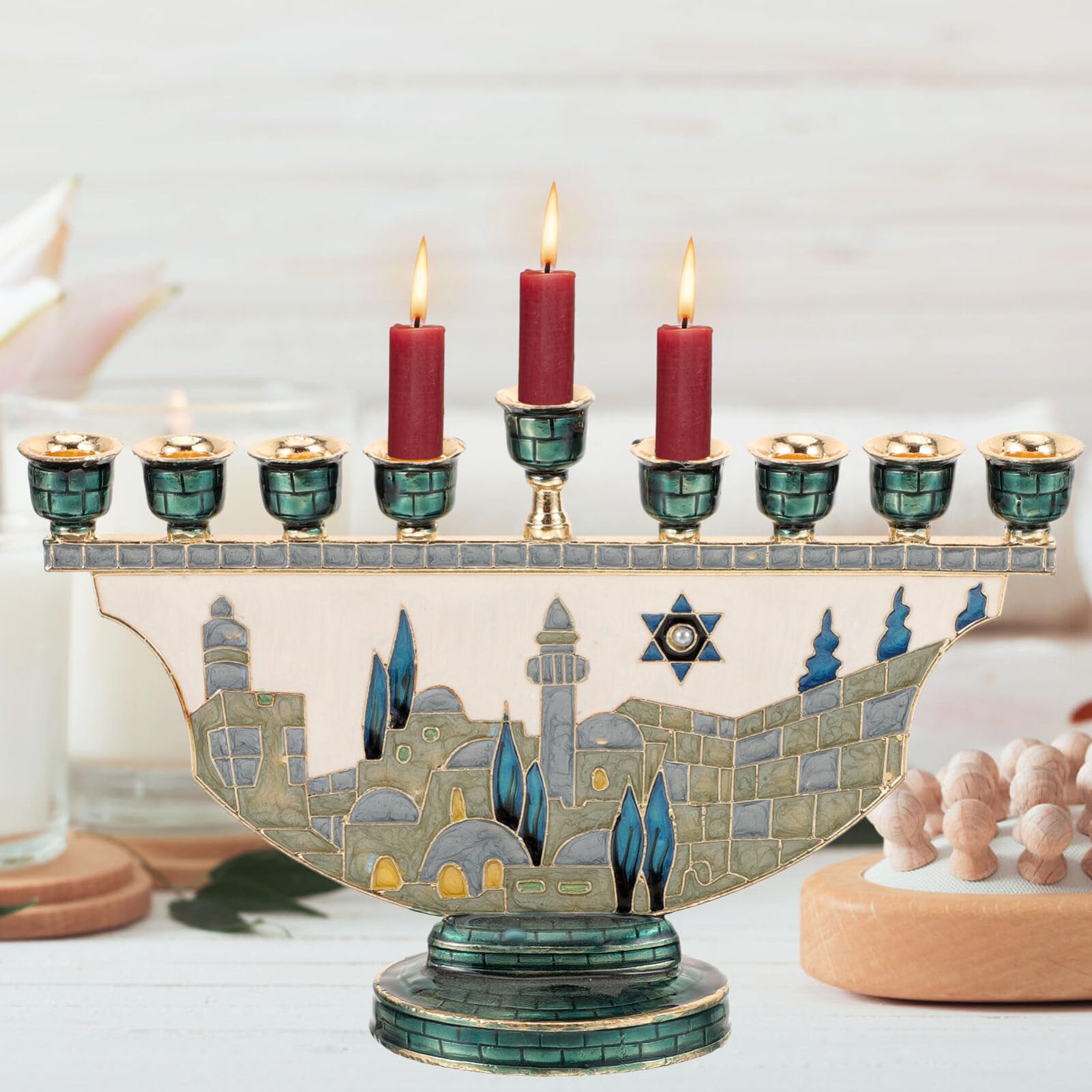เชิงเทียนเมโนราห์ เยรูซาเล็ม 9 - Home Decor Gift บทวิจารณ์และราคา