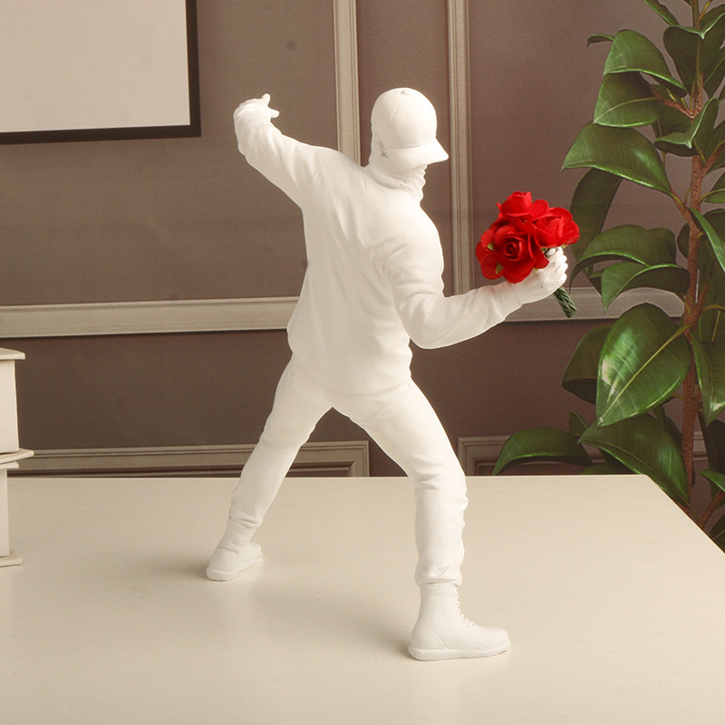 Banksy รูปปั้นศิลปะแอบสแตรกยัง - Abstract Sculpture Resin บทวิจารณ์และราคา