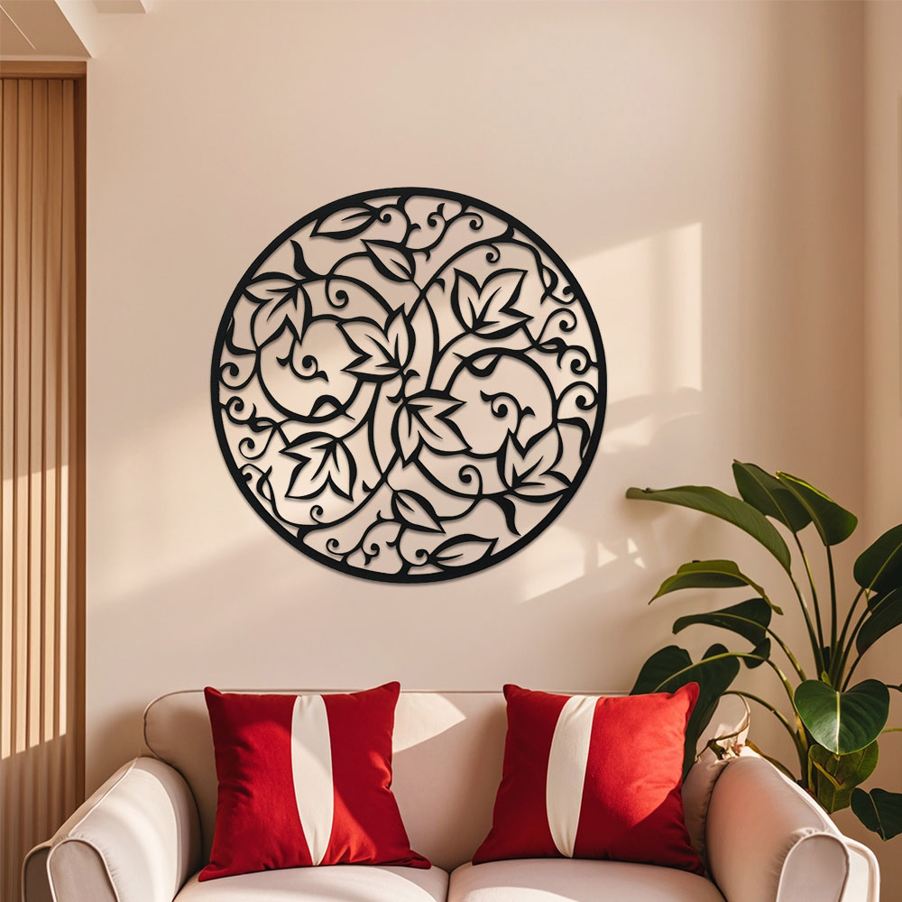 Elegant โลหะสีดํา Mandala Wall - Home Decor Yoga บทวิจารณ์และราคา