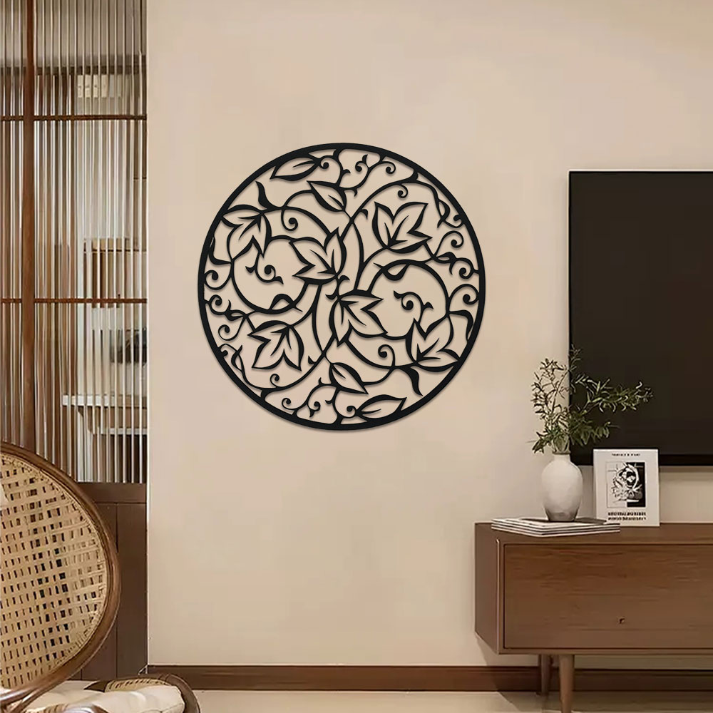 Elegant โลหะสีดํา Mandala Wall - Home Decor Yoga บทวิจารณ์และราคา