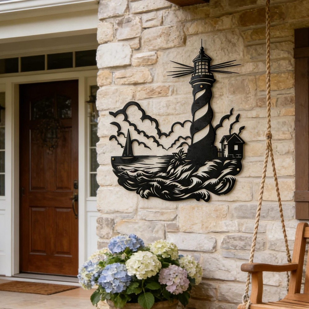 CIFbuy ศิลปะติดผนังโลหะ ประภาค - Home Decor Nautical บทวิจารณ์และราคา