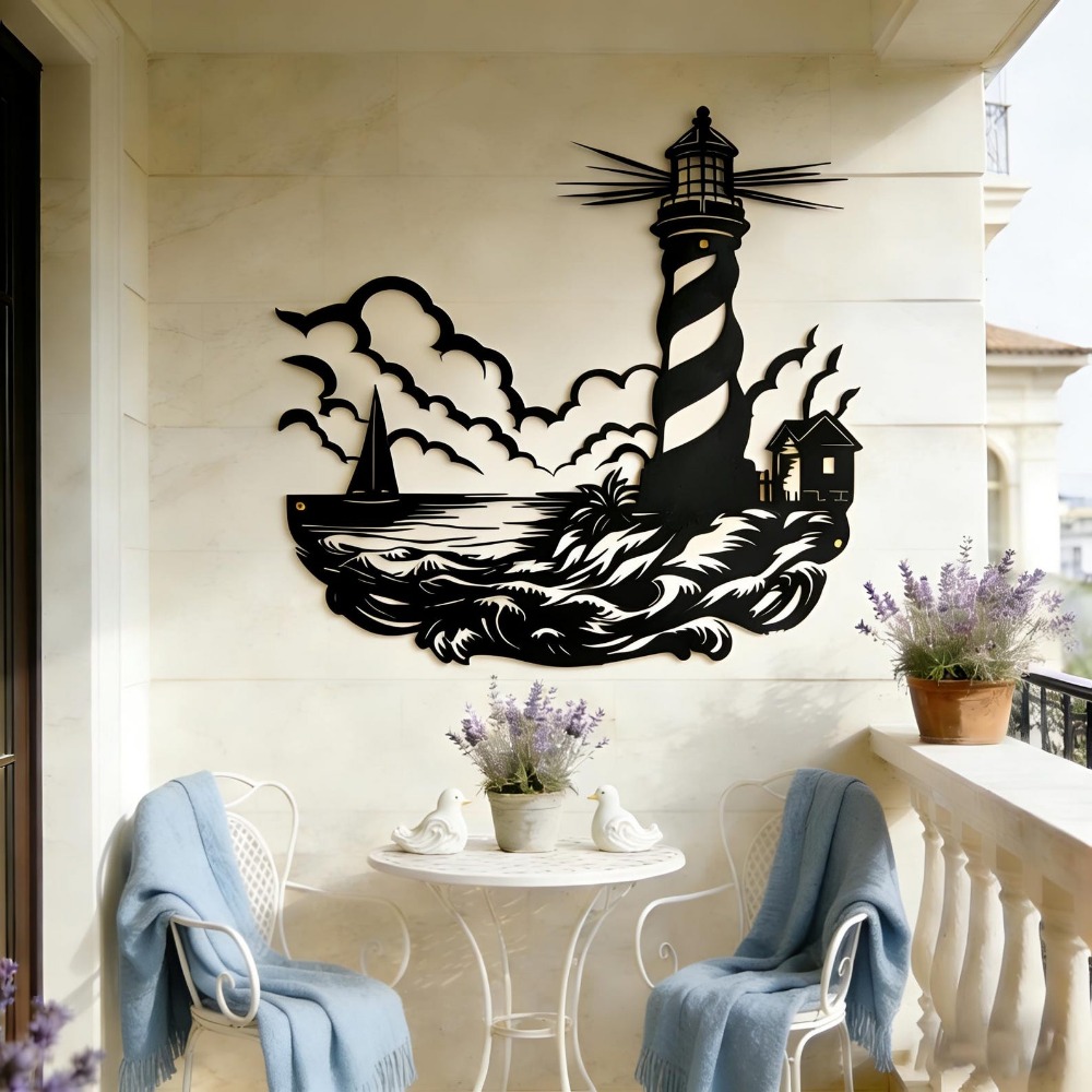 CIFbuy ศิลปะติดผนังโลหะ ประภาค - Home Decor Nautical บทวิจารณ์และราคา