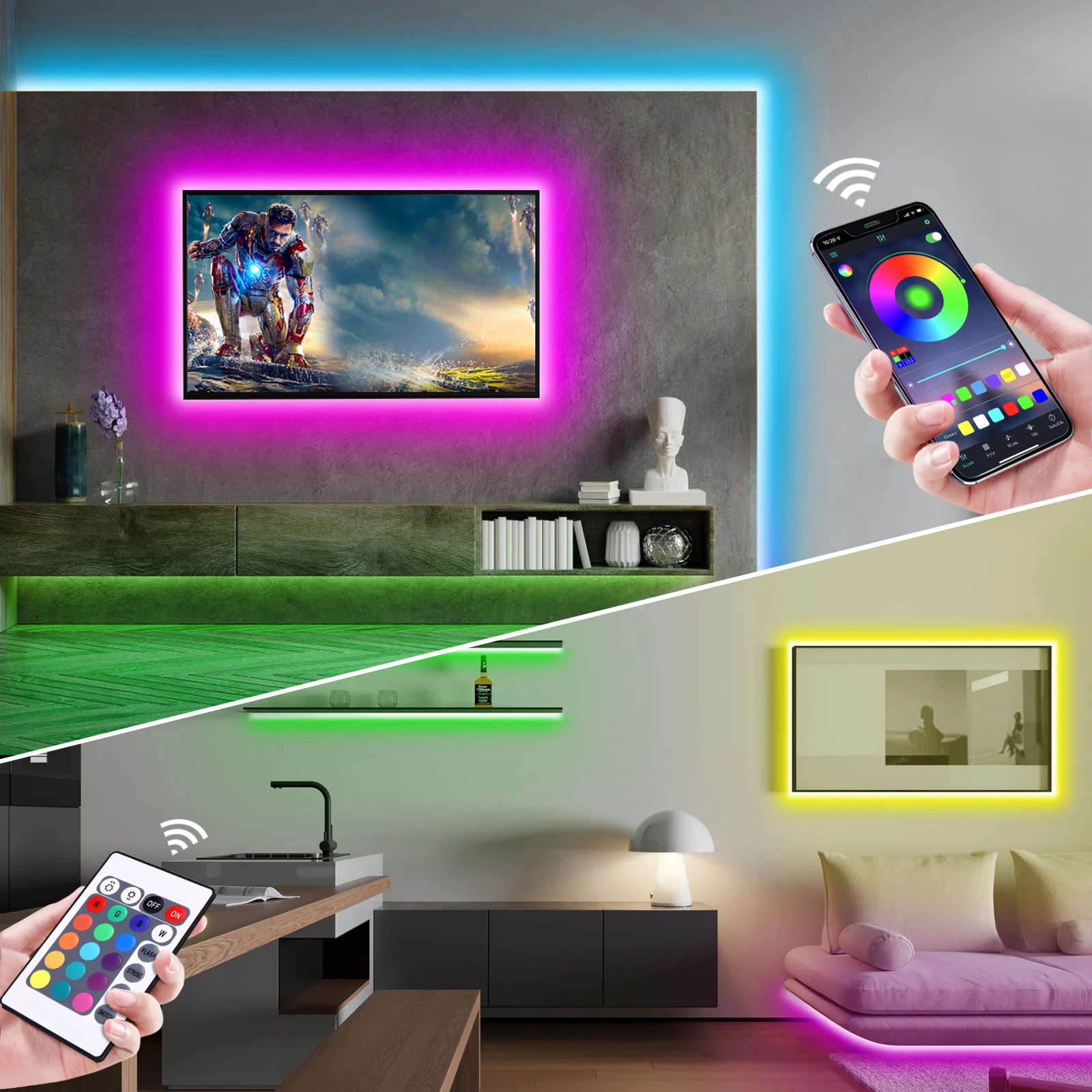 ไฟนีออน LED RGB ขนาด 1-5 เมตร  - Led Strip Lights บทวิจารณ์และราคา